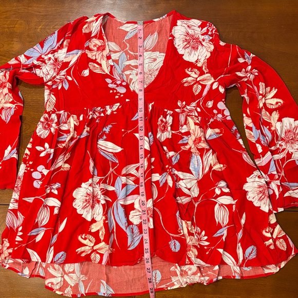 Free People Bella Bell Sleeve Tunic.  M.  EUC - Picture 9 of 12